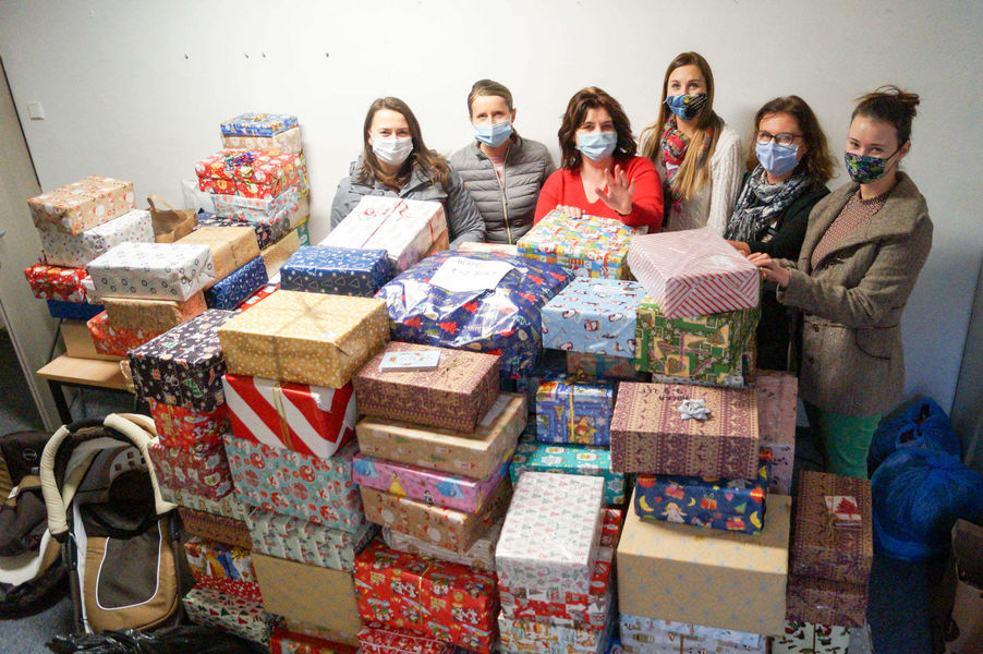 Mapa rozdávání dárků Krabice od bot